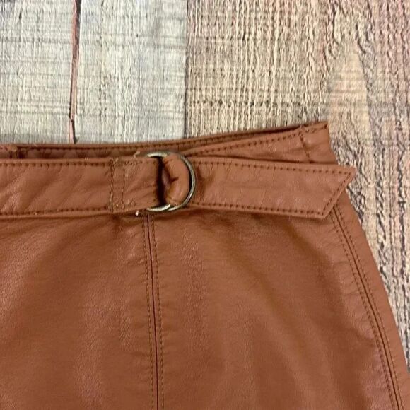 Free People Faux Leather Mini Skirt - Picture 3 of 8